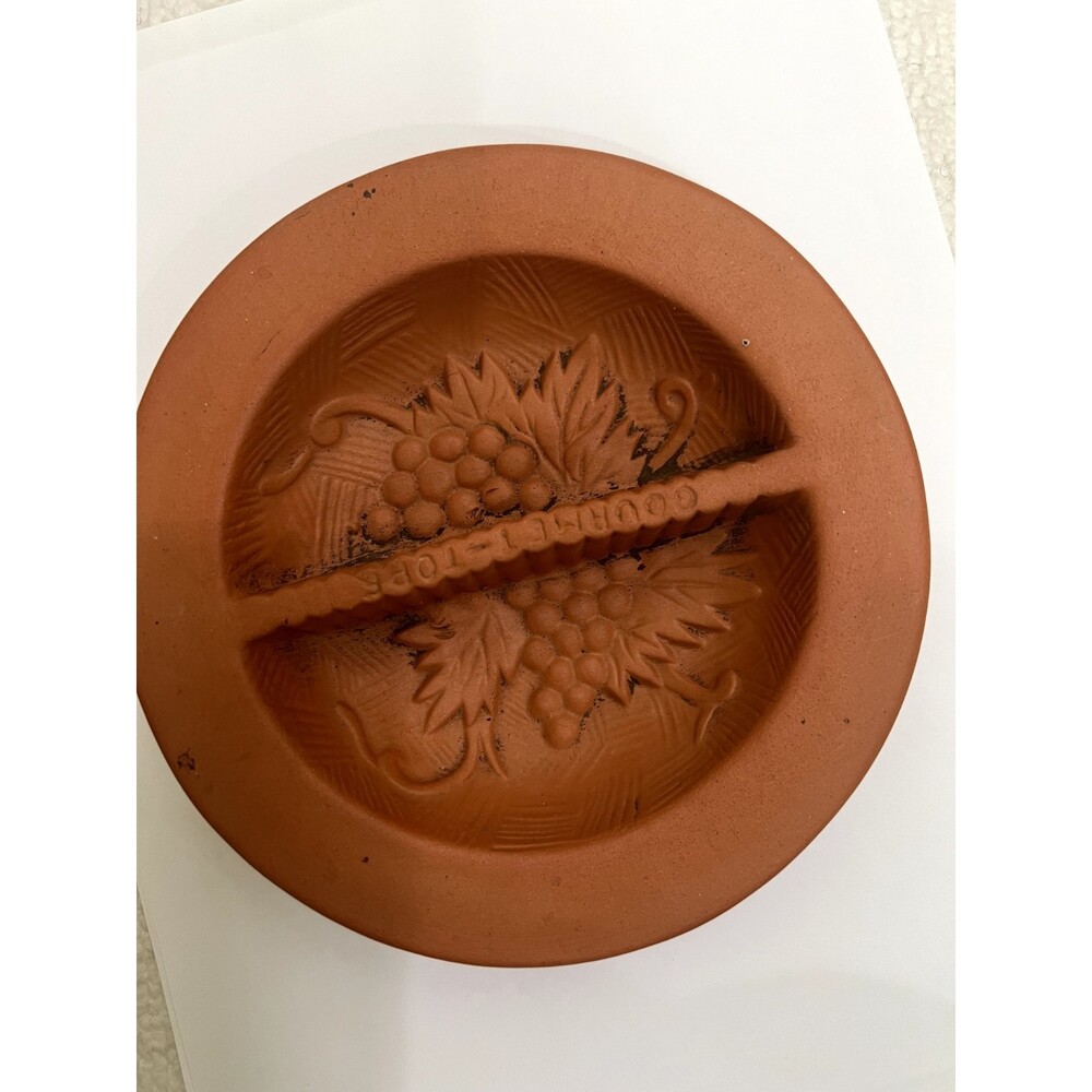 Vintage GOURMET TOPF TERRACOTTA CHIP & DIP PLATE Larger Than 6''